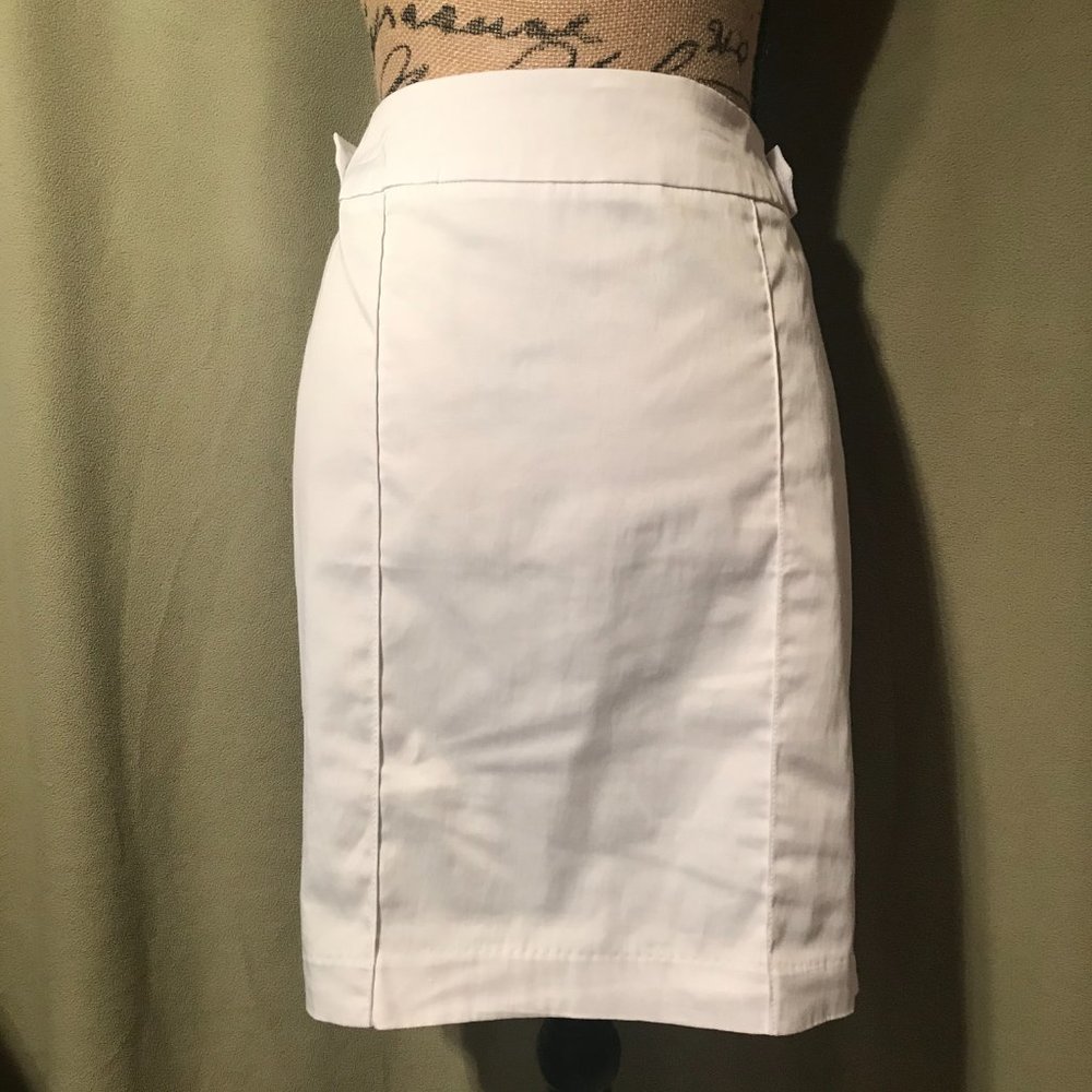 Mini Skirt White Zipper on back